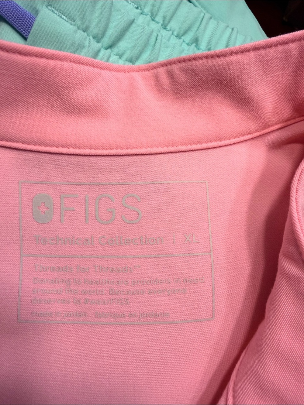 Figs Women’s Fight Club Pink Scrub Top and Jogger Set - Picture 4 of 11